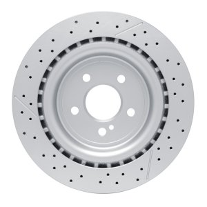 Mercedes-Benz GLA45 AMG Brake Rotor (1) - Rear - R1 Concepts - Drilled and Slotted - `12-`20
